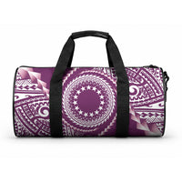 Cook Islands Gospel Day Duffle Bag Maroon Tribal Curves