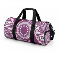 Cook Islands Gospel Day Duffle Bag Maroon Tribal Curves