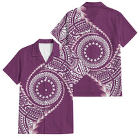 Cook Islands Gospel Day Family Matching Summer Maxi Dress and Hawaiian Shirt Maroon Tribal Curves
