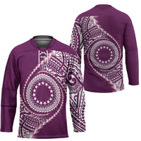 Cook Islands Gospel Day Hockey Jersey Maroon Tribal Curves