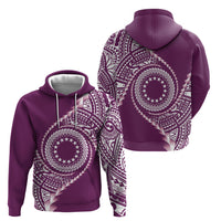 Cook Islands Gospel Day Hoodie Maroon Tribal Curves