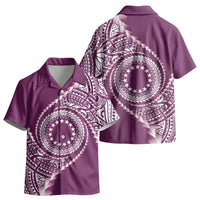 Cook Islands Gospel Day Kid Hawaiian Shirt Maroon Tribal Curves