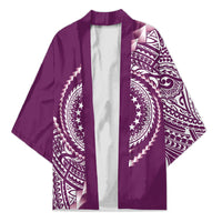 Cook Islands Gospel Day Kimono Maroon Tribal Curves