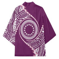 Cook Islands Gospel Day Kimono Maroon Tribal Curves