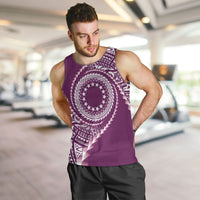 Cook Islands Gospel Day Men Tank Top Maroon Tribal Curves