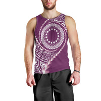 Cook Islands Gospel Day Men Tank Top Maroon Tribal Curves