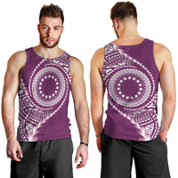Cook Islands Gospel Day Men Tank Top Maroon Tribal Curves