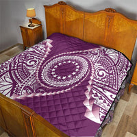 Cook Islands Gospel Day Quilt Maroon Tribal Curves