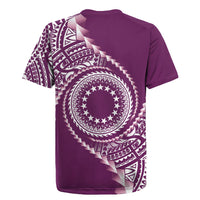 Cook Islands Gospel Day Rugby Jersey Maroon Tribal Curves