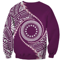 Cook Islands Gospel Day Sweatshirt Maroon Tribal Curves