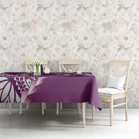 Cook Islands Gospel Day Tablecloth Maroon Tribal Curves