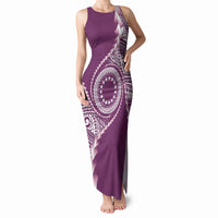Cook Islands Gospel Day Tank Maxi Dress Maroon Tribal Curves