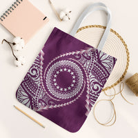 Cook Islands Gospel Day Tote Bag Maroon Tribal Curves