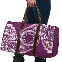 Cook Islands Gospel Day Travel Bag Maroon Tribal Curves