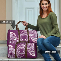 Cook Islands Gospel Day Travel Bag Maroon Tribal Curves