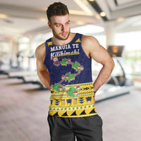 Tokelau Christmas Men Tank Top Tokelauan Turtle Santa Sleigh LT05 Yellow - Polynesian Pride