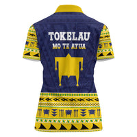 Tokelau Christmas Women Polo Shirt Tokelauan Turtle Santa Sleigh