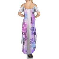 Hawaiian Quilt Summer Maxi Dress Vintage Pattern Galaxy LT05 - Polynesian Pride