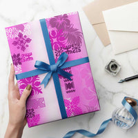 Hawaiian Quilt Wrapping Paper Vintage Pattern Pink - Polynesian Pride