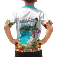 Aloha Hawaii Waikiki Beach Landscape Family Matching Tank Maxi Dress and Hawaiian Shirt LT05 - Polynesian Pride