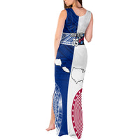 Custom Samoa And USA Together Tank Maxi Dress LT05 - Polynesian Pride