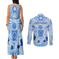 Cook Islands Women's Day Couples Matching Tank Maxi Dress and Long Sleeve Button Shirt With Polynesian Pattern LT05 - Polynesian Pride