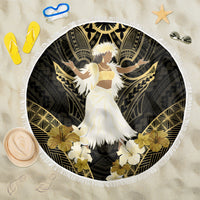 Niue Women's Day Beach Blanket With Polynesian Pattern