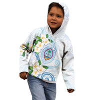 Guam Chamorro Kid Hoodie Guasali Flowers Curves Style