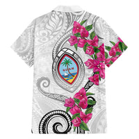 Guam Chamorro Family Matching Tank Maxi Dress and Hawaiian Shirt Curves Polynesian Tattoo Mix Bougainvillea LT05 - Polynesian Pride