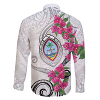 Guam Chamorro Family Matching Tank Maxi Dress and Hawaiian Shirt Curves Polynesian Tattoo Mix Bougainvillea LT05 - Polynesian Pride