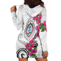 Guam Chamorro Hoodie Dress Curves Polynesian Tattoo Mix Bougainvillea LT05 - Polynesian Pride