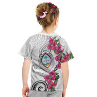 Guam Chamorro Kid T Shirt Curves Polynesian Tattoo Mix Bougainvillea LT05 - Polynesian Pride