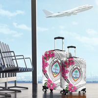 Guam Chamorro Luggage Cover Curves Polynesian Tattoo Mix Bougainvillea LT05 - Polynesian Pride