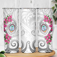 Guam Chamorro Skinny Tumbler Curves Polynesian Tattoo Mix Bougainvillea