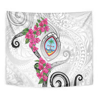 Guam Chamorro Tapestry Curves Polynesian Tattoo Mix Bougainvillea