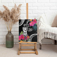 Hafa Adai Guam Canvas Wall Art Polynesian Tattoo Tropical Flowers LT05 - Polynesian Pride