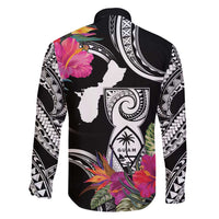 Hafa Adai Guam Family Matching Tank Maxi Dress and Hawaiian Shirt Polynesian Tattoo Tropical Flowers LT05 - Polynesian Pride