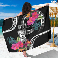Hafa Adai Guam Sarong Polynesian Tattoo Tropical Flowers