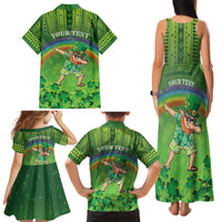 Personalised Hawaii Saint Patrick's Day Family Matching Tank Maxi Dress and Hawaiian Shirt Let's Get Fit Shaced LT05 - Polynesian Pride