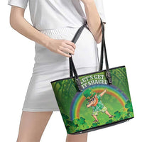 Hawaii Saint Patrick's Day Leather Tote Bag Let's Get Fit Shaced