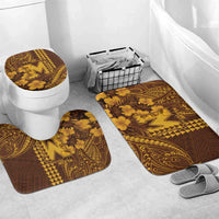 Hawaii Mililani High School Bathroom Set Tribal Tattoo With Hibiscus Flowers