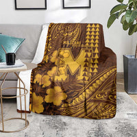 Hawaii Mililani High School Blanket Tribal Tattoo With Hibiscus Flowers