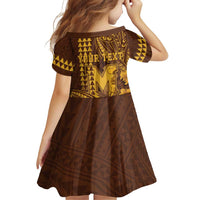 Personalised Hawaii Mililani High School Family Matching Summer Maxi Dress and Hawaiian Shirt Tribal Tattoo With Hibiscus Flowers LT05 - Polynesian Pride