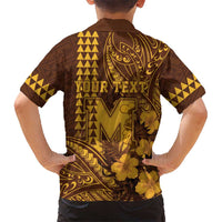 Personalised Hawaii Mililani High School Kid Hawaiian Shirt Tribal Tattoo With Hibiscus Flowers