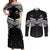 Custom New Zealand Cricket Couples Matching Off Shoulder Maxi Dress and Long Sleeve Button Shirt Go Champions World Cup 2024 With Maori Pattern