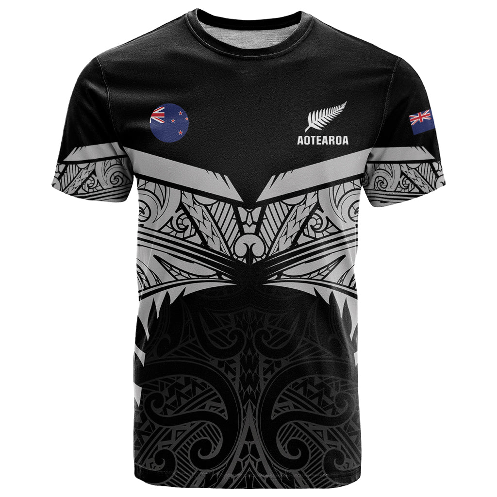 Custom New Zealand Cricket T Shirt Go Champions World Cup 2024 With Maori Pattern