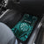 Personalised New Zealand Darts Car Mats Turquoise Dart Board Maori Pattern