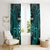 Personalised New Zealand Darts Window Curtain Turquoise Dart Board Maori Pattern