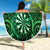 Personalised New Zealand Darts Beach Blanket Green Dart Board Maori Pattern