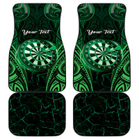 Personalised New Zealand Darts Car Mats Green Dart Board Maori Pattern